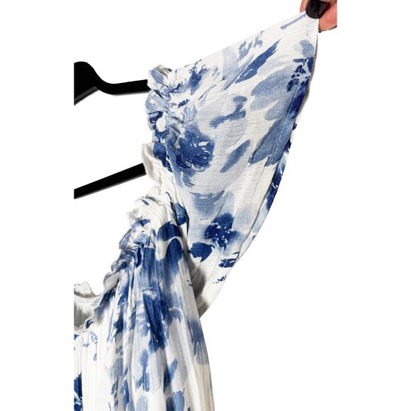 Lulus Women's Delightfully Sweet White Floral Off The Shoulder Midi Dress NWT XL - Picture 9 of 14